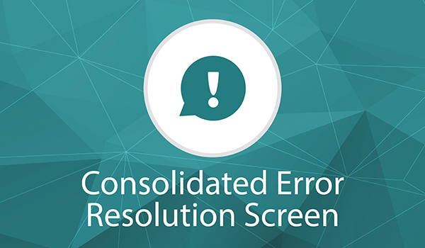 New Consolidated Error Screen