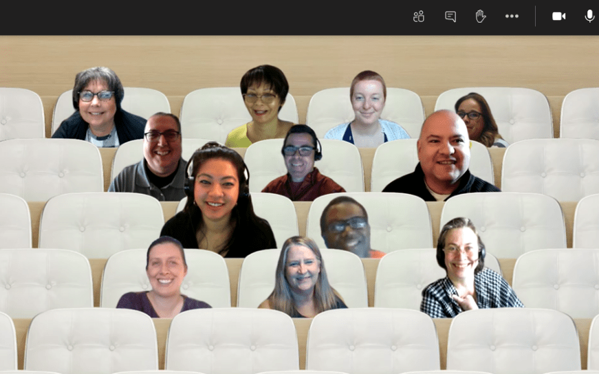 MicroSoft Teams group photo of attendees during one of FI$Cal's Learning Center pilot feedback sessions.