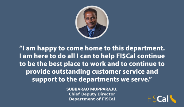 FI$Cal Welcomes New Chief Deputy Director